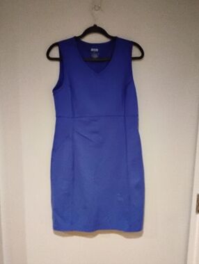 Duluth Trading Co Sleeveless Cobalt Sheath Dress